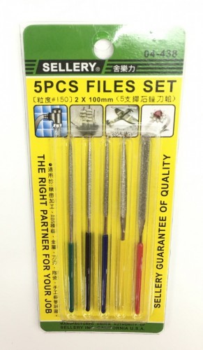 SELLERY五支裝鑽石銼刀5x180mm